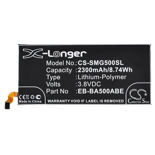 Bsc Preferred Samsung DS SM-A500F1 SM-A500FQ SM-A500FU SM-A500G SM-A500H SM-A500H Mobile Phone Repl. Battery CS-SMG500SL - main